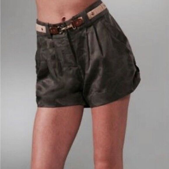 Diane Von Furstenberg Nassir Camouflage High Waist Shorts - Picture 1 of 8